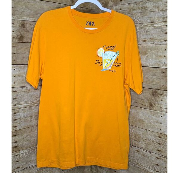 ZARA WES CREWNECK CASUAL EVERYDAY COTTON T-SHIRT SIZE LARGE UNISEX - Picture 1 of 3